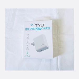 NEW TYLT Pull Speed 20W Wall Charger USB-C Port Foldable AC Prong - White